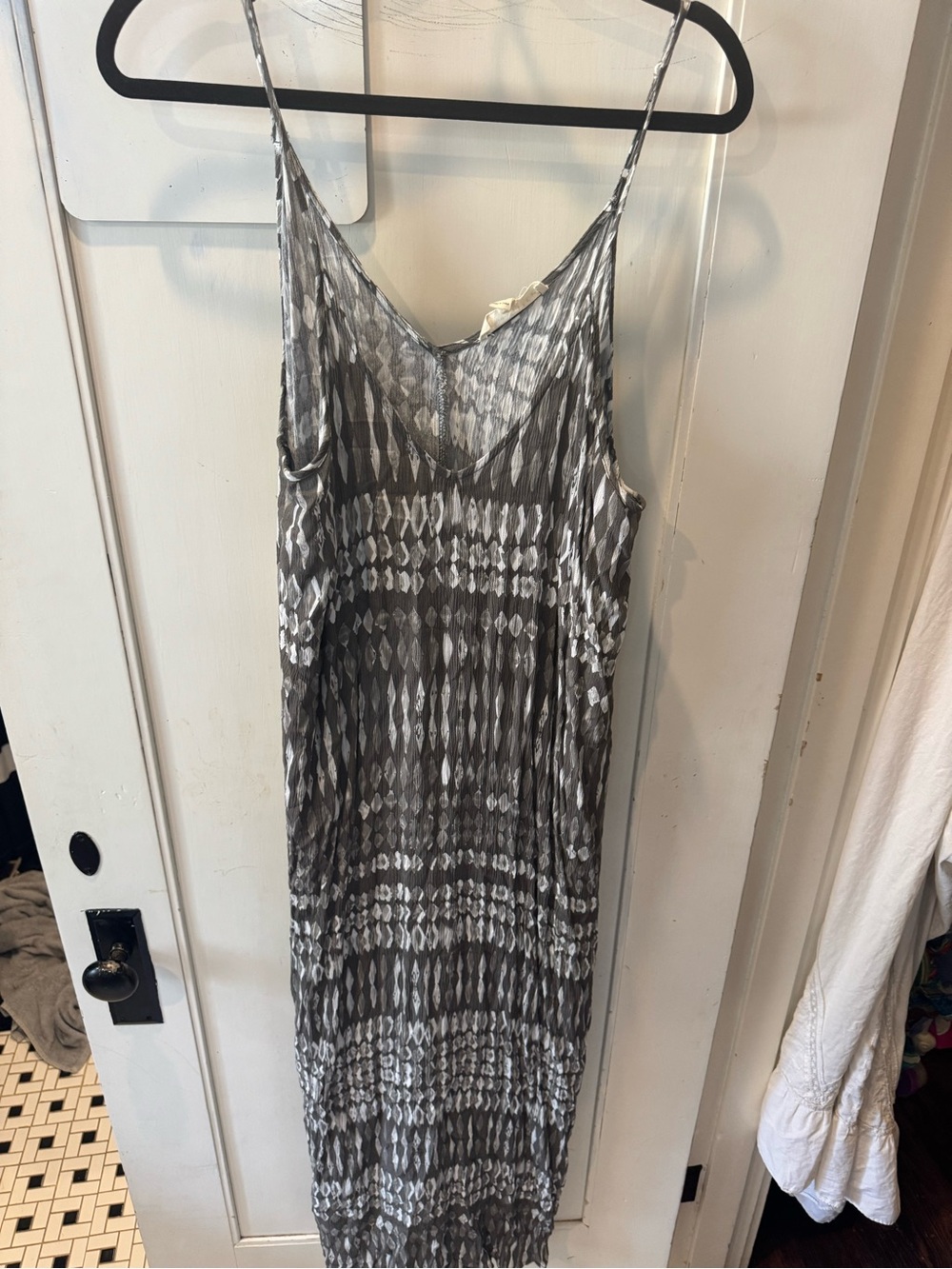 lovestitch Black and White Patterned Slip Dress